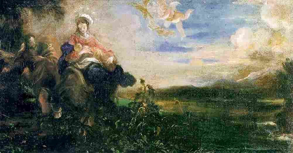 herrera the younger flight into egypt Art A4 Photo Print