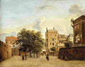 heyden van der jan a small town square Art A4 Photo Print
