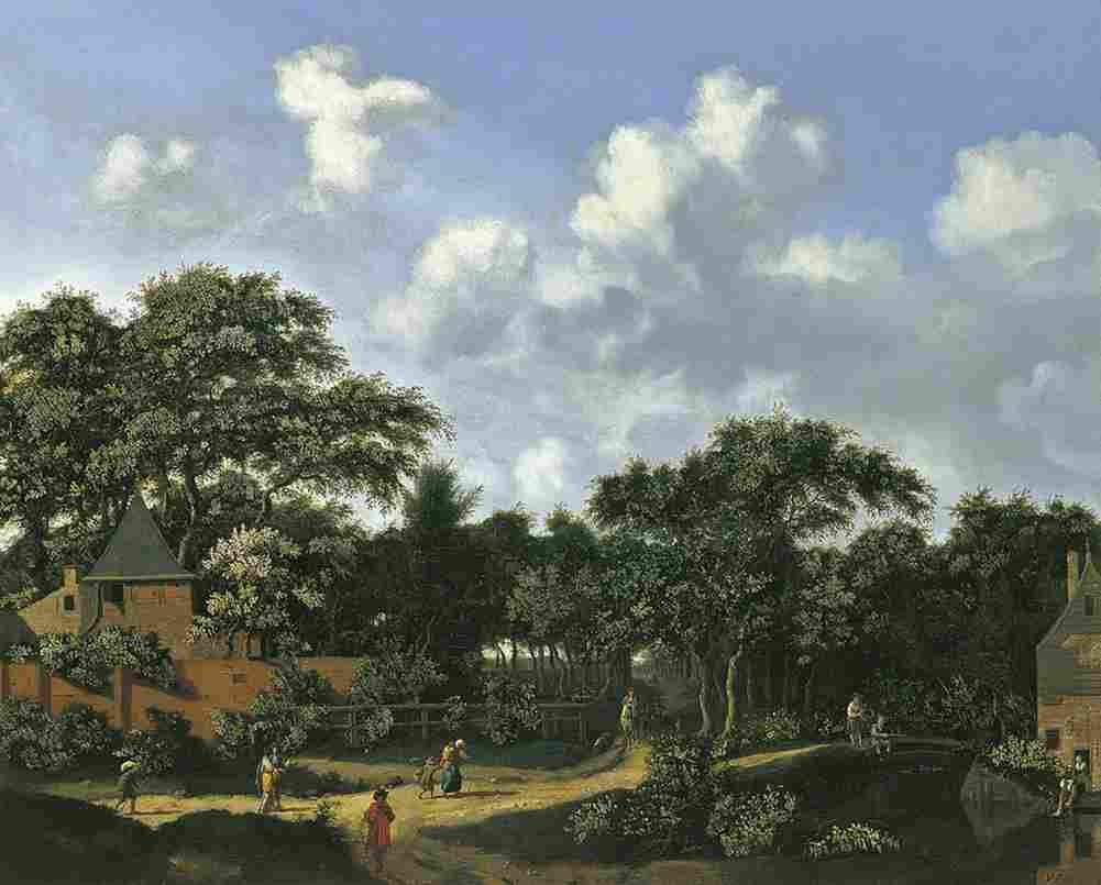 heyden van der jan crossroad in a wood Art A4 Photo Print