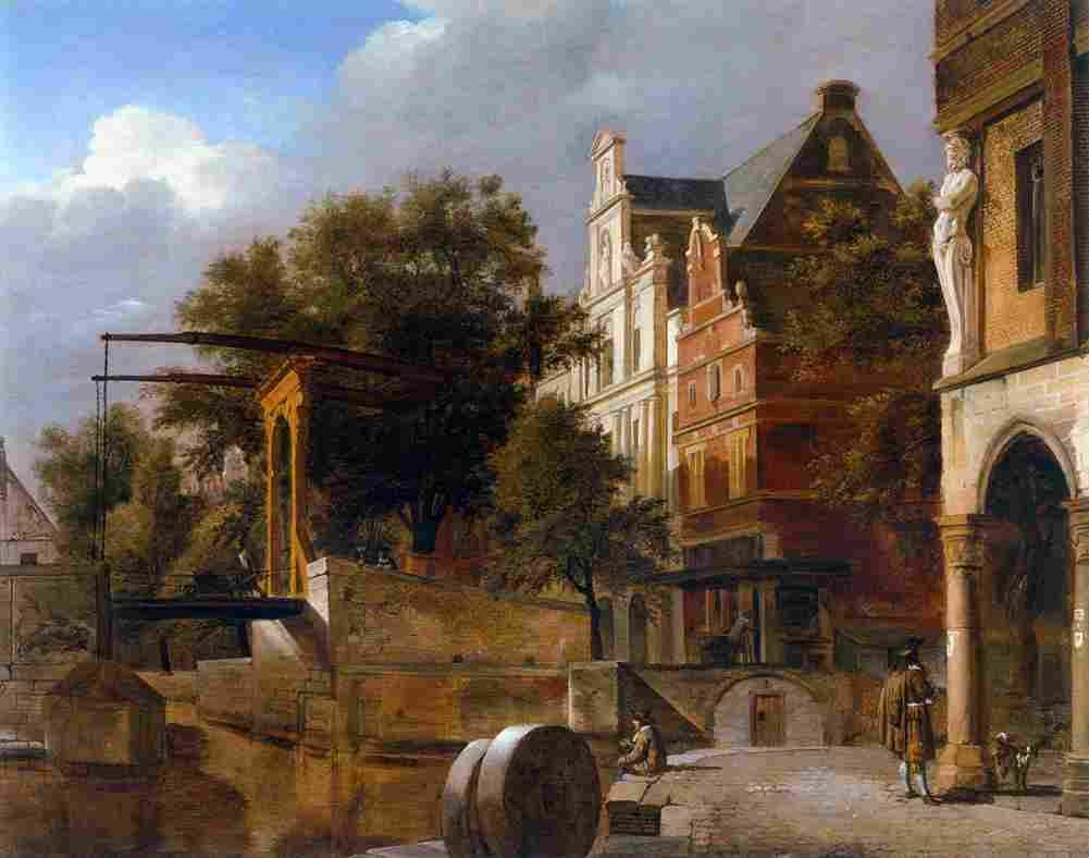heyden van der jan the drawbridge Art A4 Photo Print