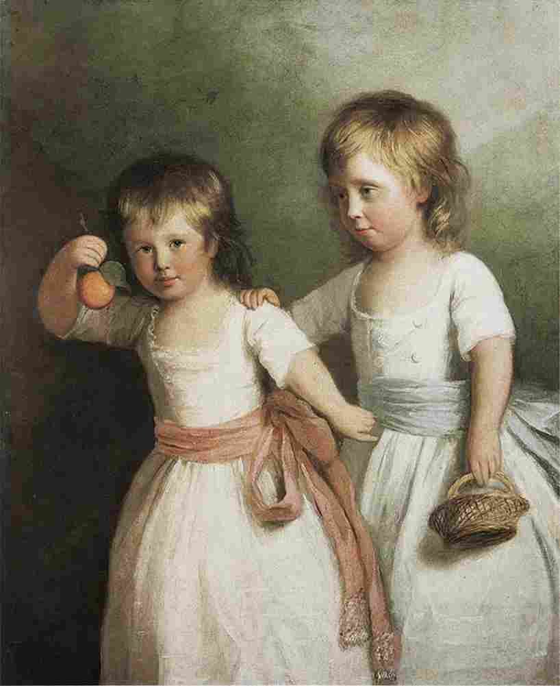 hic Portrait of Two Children Art A4 Photo Print
