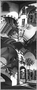 high and low mc escher 1947 A4 Photo Print
