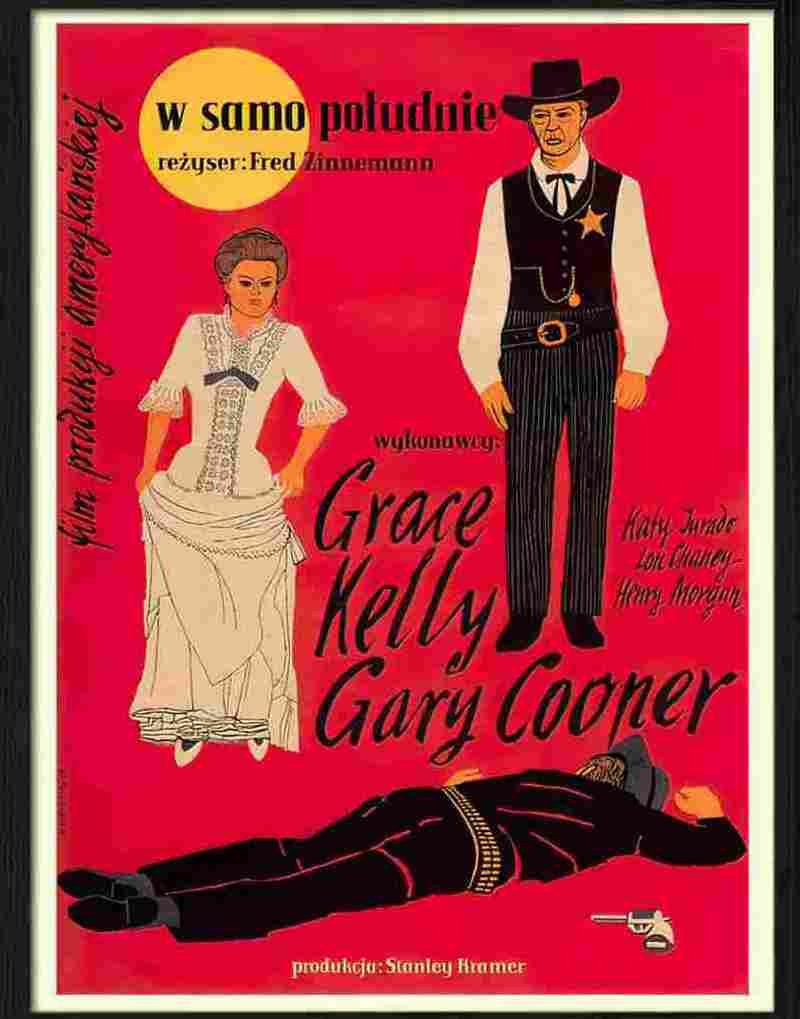 high noon polish movie poster Advert A4 Photo Print