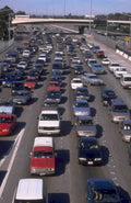 highway traffic los 1980s 1990s A4 Photo Print
