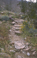 hiking trail stone 1980s 1990s A4 Photo Print