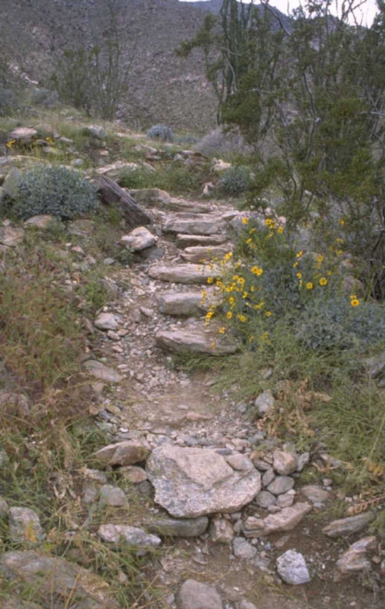 hiking trail stone 1980s 1990s A4 Photo Print