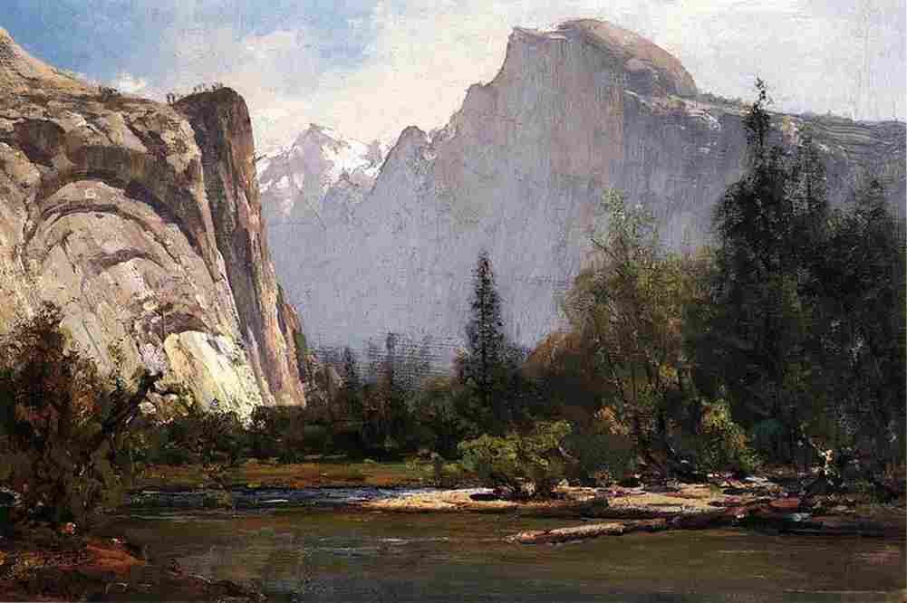 hill Royal Arches And Half Dome Yosemite Art A4 Photo Print