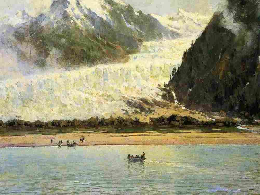 hill The Davidson Glacier Art A4 Photo Print