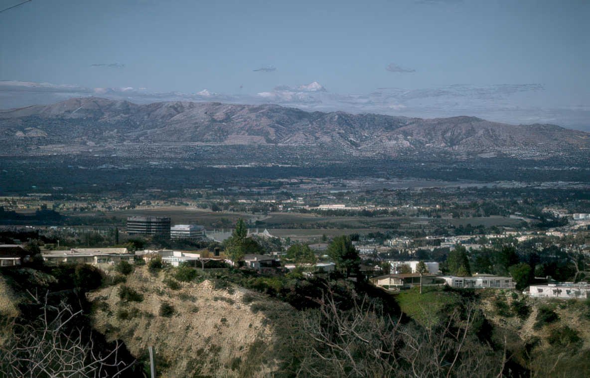 hills suburb mountains Vintage A4 Photo Print