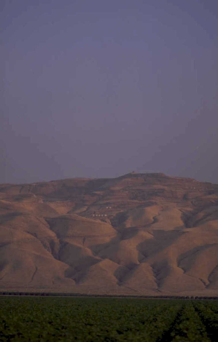 hills sunset farmland 1980s 1990s A4 Photo Print
