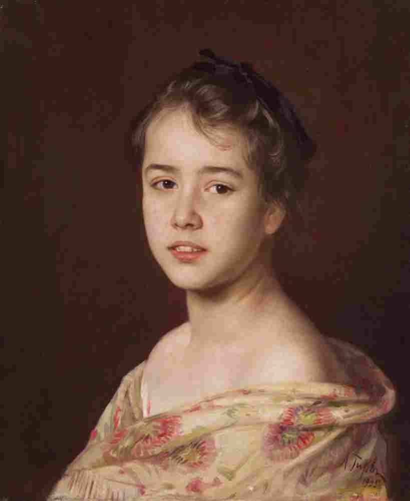 hirv alfred a young lady Art A4 Photo Print