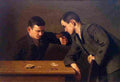 hirv alfred card players Art A4 Photo Print