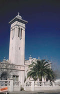 historic church olive Vintage A4 Photo Print