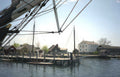 historic sailboat dock Vintage A4 Photo Print