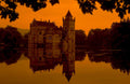 hluboka castle reflection 1980s 1990s A4 Photo Print