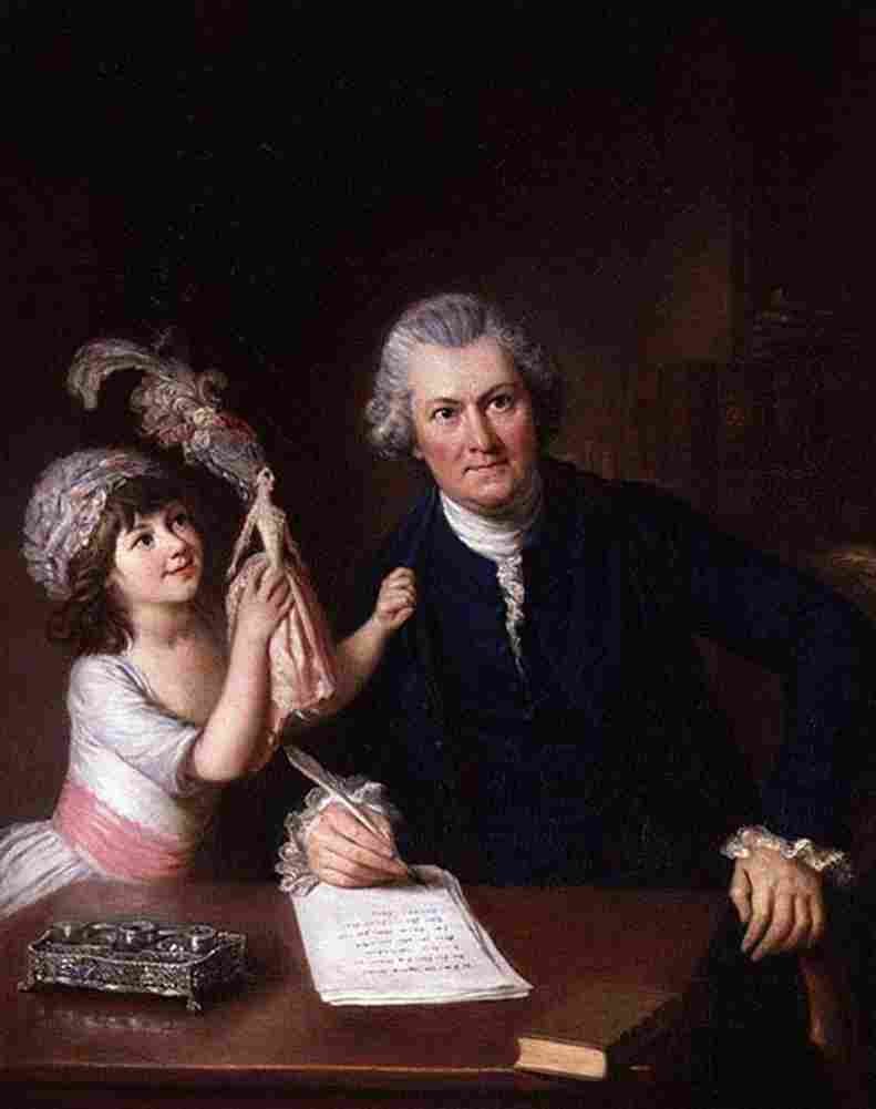hoare Christopher Anstey with his Daughter Art A4 Photo Print