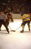 hockey players action Vintage A4 Photo Print