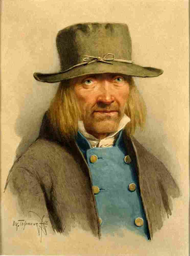 hoffmann oskar farmer with a hat Art A4 Photo Print