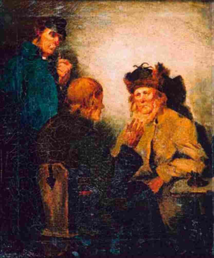 hoffmann oskar farmers are chatting Art A4 Photo Print