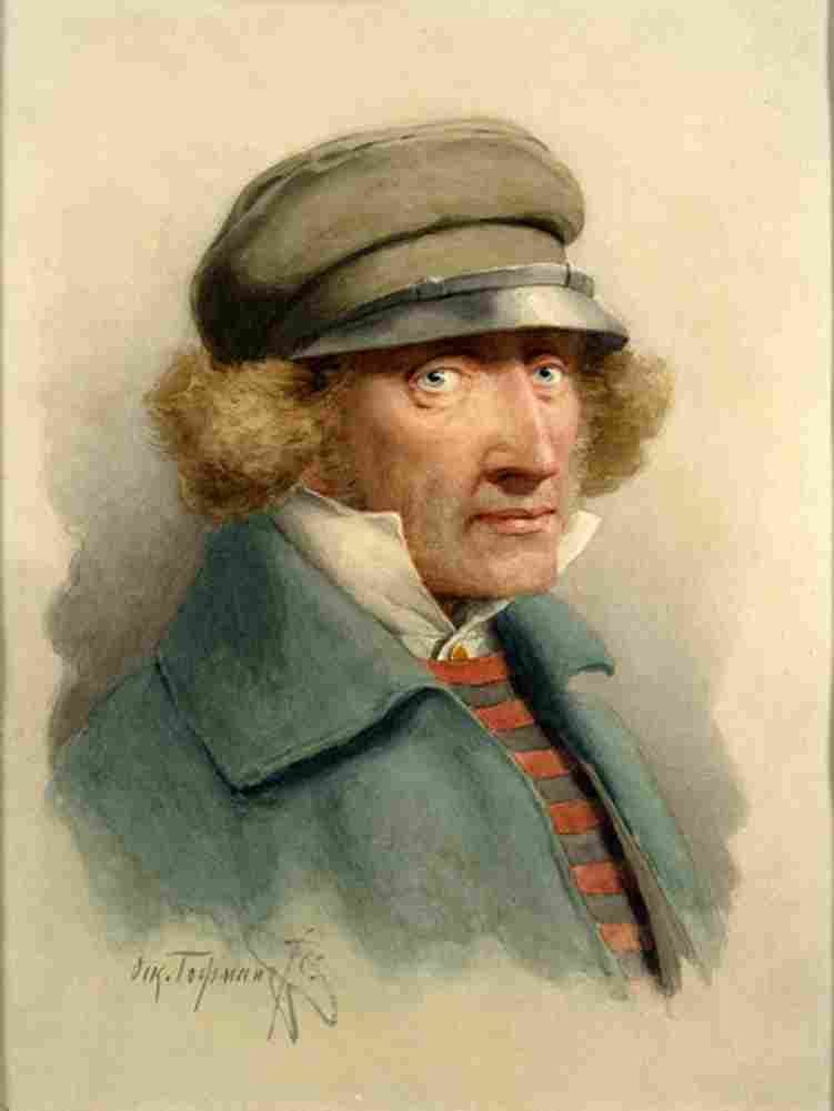 hoffmann oskar peasant in green Art A4 Photo Print