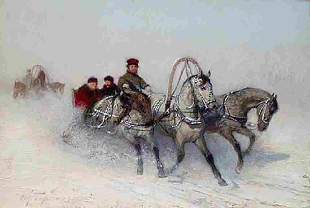 hoffmann oskar sleigh ride Art A4 Photo Print
