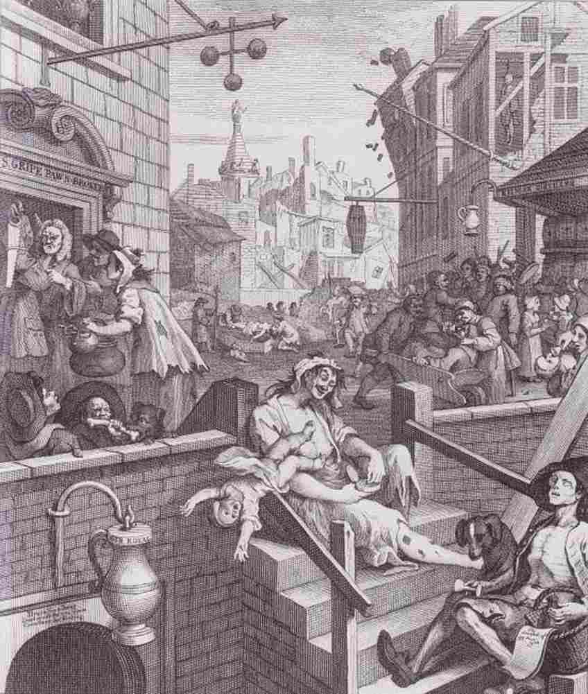 hog Gin Lane Art A4 Photo Print