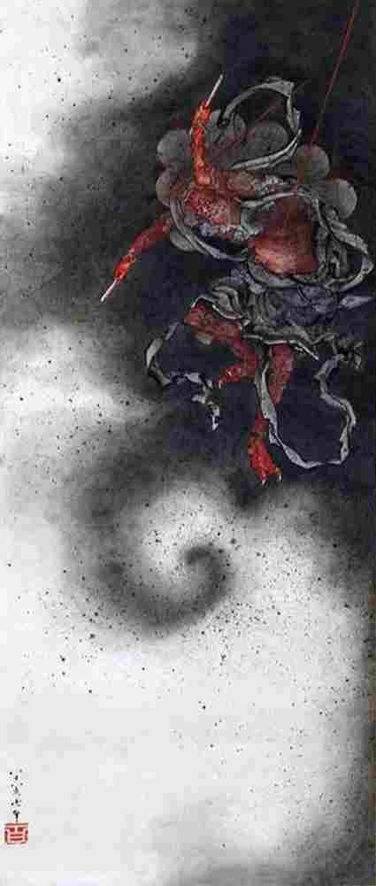 hokusai Thunder God Art A4 Photo Print