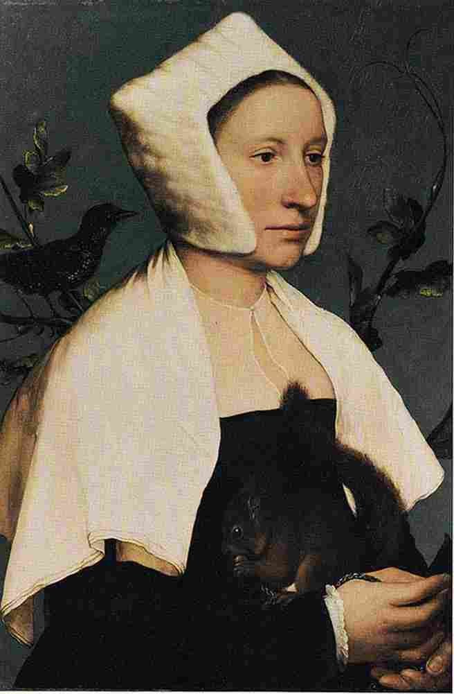 hol Lady with Squirrel Art A4 Photo Print