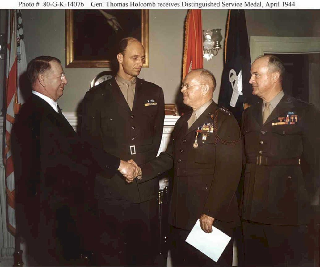 holcomb medal ceremony Vintage world war A4 Photo Print