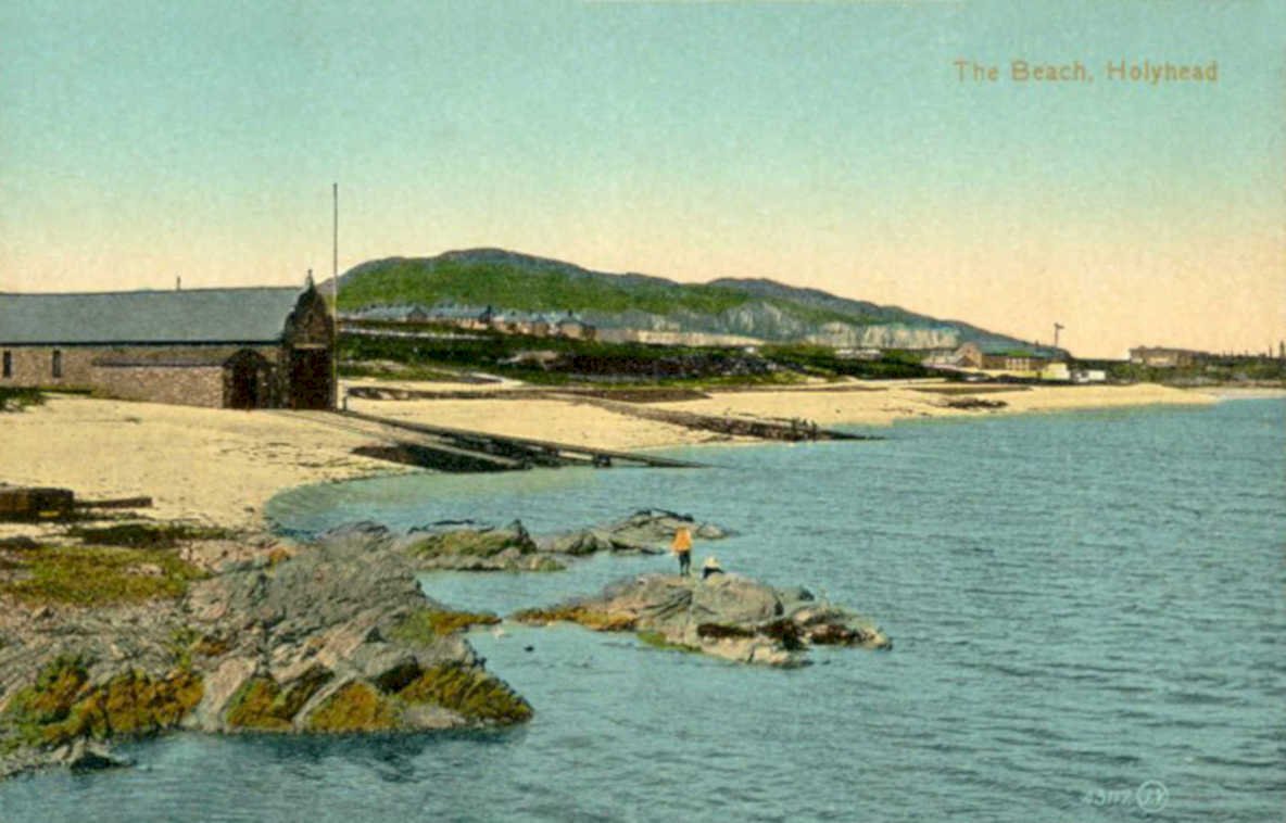 holyhead beach coastVintage 1880s 1900s A4 Photo Print
