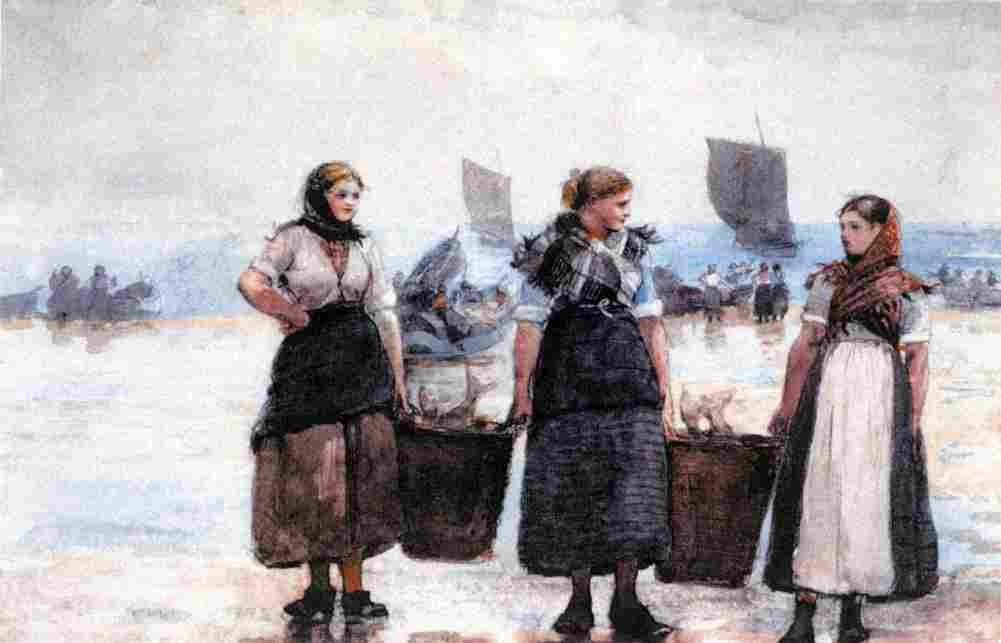 hom Fisherwomen Art A4 Photo Print