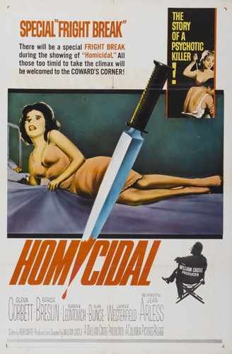 homicidal  01 film star poster A4 Photo Print