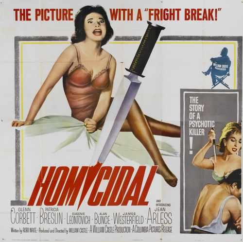 homicidal  02 film star poster A4 Photo Print