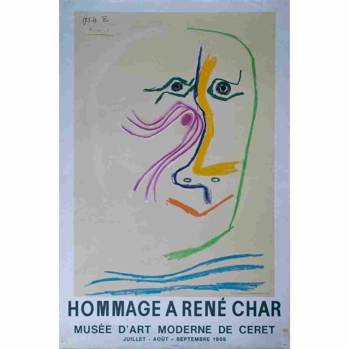 hommage a rene char pablo picasso 1969 2 Advert A4 Photo Print