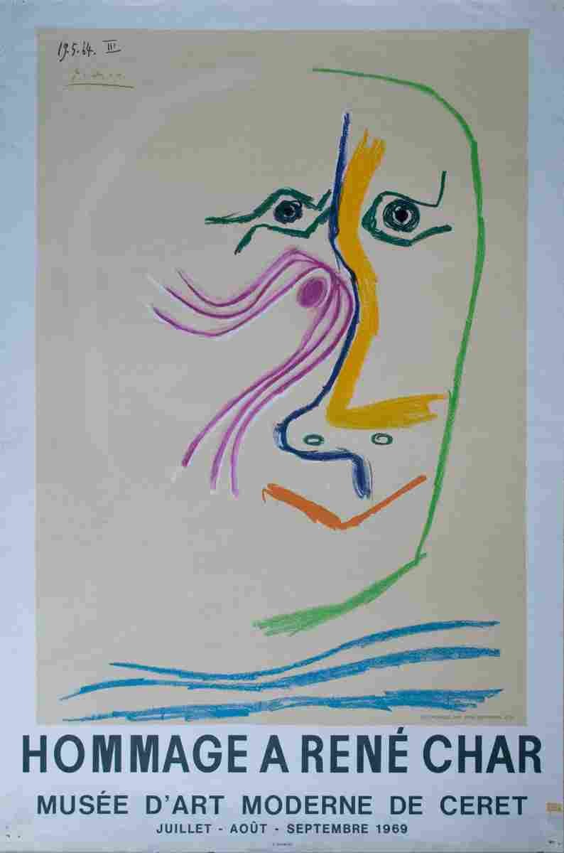 hommage a rene char pablo picasso 1969 4 Advert A4 Photo Print