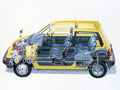 honda city 1981 cutaway A4 Photo Print