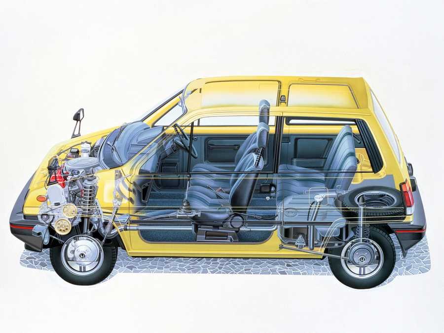 honda city 1981 cutaway A4 Photo Print