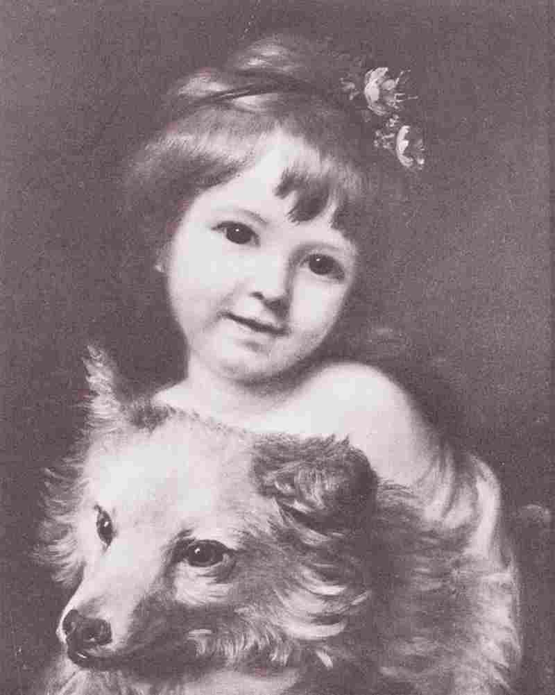 honeE Miss Julie Metcalf with her Dog Art A4 Photo Print
