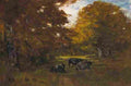 honeY Cows in Tree Shadows Art A4 Photo Print