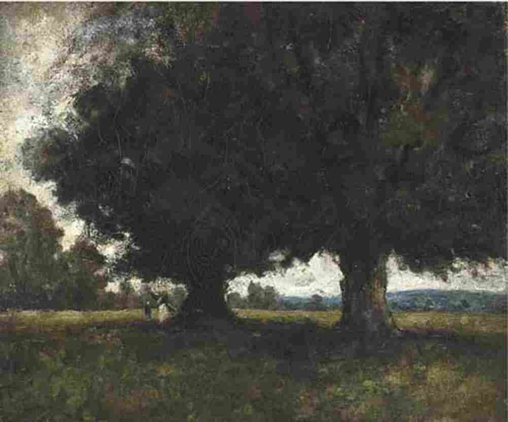 honeY Figures Under a Tree Art A4 Photo Print