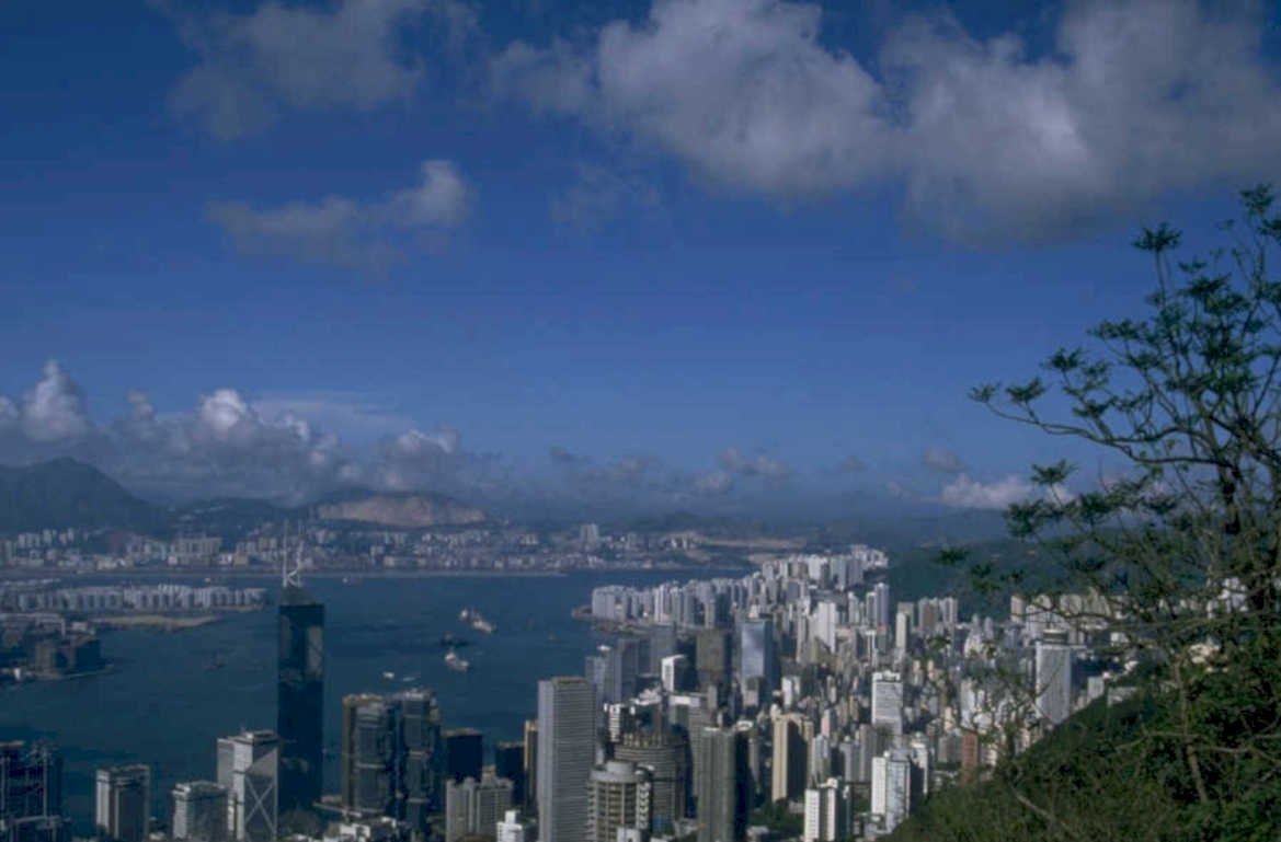 hong kong skyline 1980s 1990s A4 Photo Print