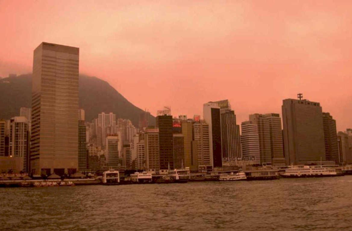 hong kong skyline 3 1980s 1990s A4 Photo Print