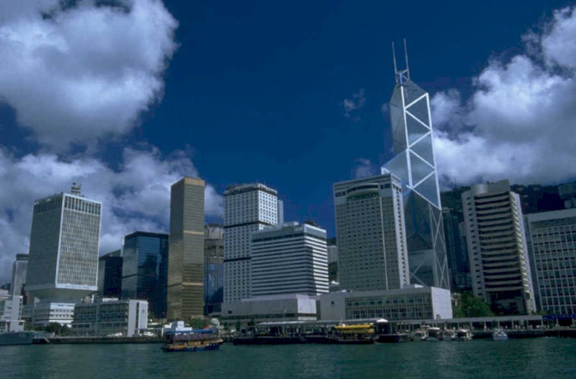 hong kong skyline 9 1980s 1990s A4 Photo Print