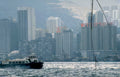hong kong skyline Vintage A4 Photo Print