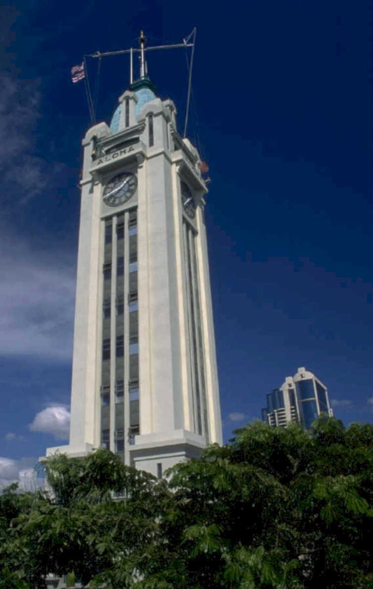 honolulu high tower 1980s 1990s A4 Photo Print