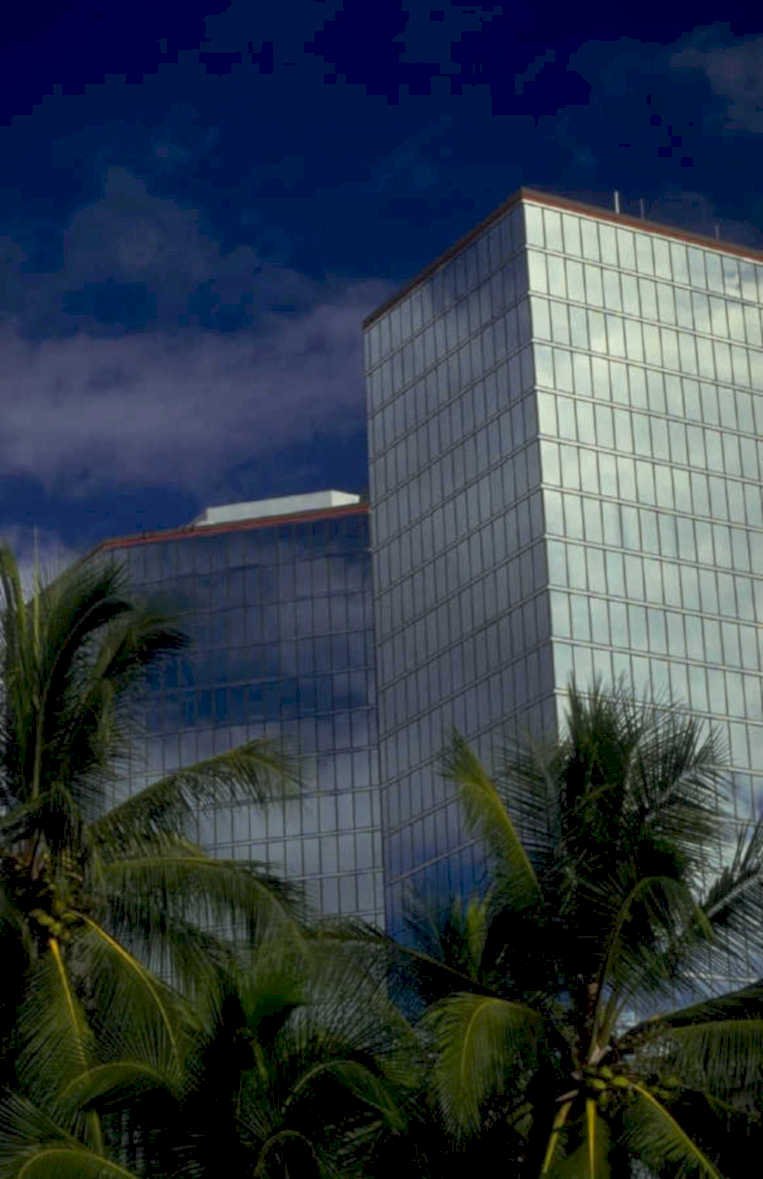 honolulu office building 1980s 1990s A4 Photo Print