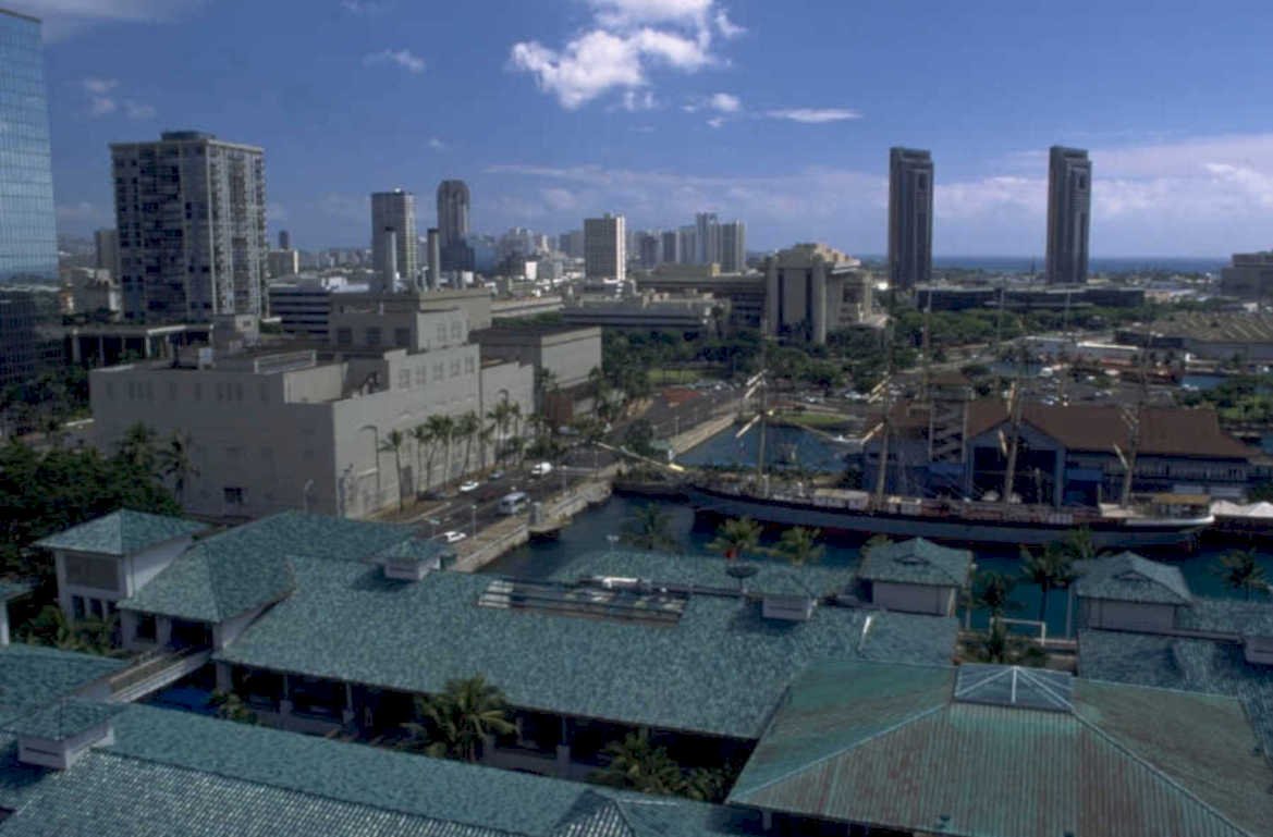 honolulu skyline waikiki 1980s 1990s A4 Photo Print