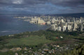 honolulu waikiki skyline 1980s 1990s A4 Photo Print