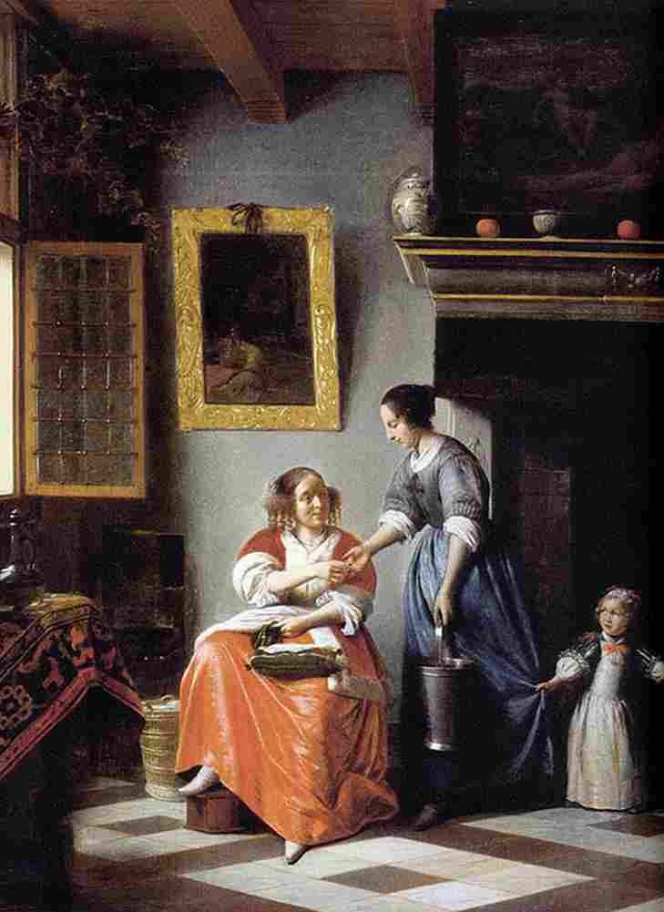 hoo Woman hands over Money to her Servant Art A4 Photo Print