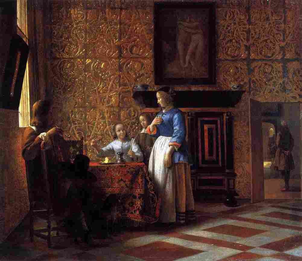 hoo interior with figures Art A4 Photo Print